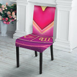 Pink Heart Zodiac Wheel Print Dining Chair Slipcover