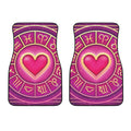 Pink Heart Zodiac Wheel Print Front Car Floor Mats
