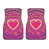 Pink Heart Zodiac Wheel Print Front Car Floor Mats