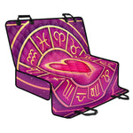Pink Heart Zodiac Wheel Print Pet Car Back Seat Cover