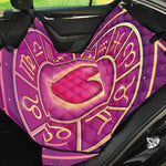 Pink Heart Zodiac Wheel Print Pet Car Back Seat Cover