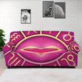 Pink Heart Zodiac Wheel Print Sofa Cover