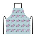 Pink Heartbeat Pattern Print Apron