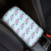 Pink Heartbeat Pattern Print Car Center Console Cover
