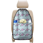 Pink Heartbeat Pattern Print Car Seat Organizers
