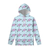 Pink Heartbeat Pattern Print Pullover Hoodie