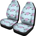 Pink Heartbeat Pattern Print Universal Fit Car Seat Covers