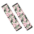 Pink Hibiscus Flower Camouflage Print Car Seat Belt Covers