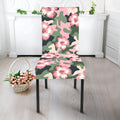 Pink Hibiscus Flower Camouflage Print Dining Chair Slipcover