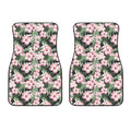 Pink Hibiscus Flower Camouflage Print Front Car Floor Mats