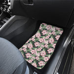Pink Hibiscus Flower Camouflage Print Front Car Floor Mats