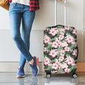 Pink Hibiscus Flower Camouflage Print Luggage Cover