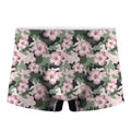 Pink Hibiscus Flower Camouflage Print Men's Boxer Briefs