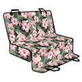Pink Hibiscus Flower Camouflage Print Pet Car Back Seat Cover