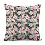 Pink Hibiscus Flower Camouflage Print Pillow Cover
