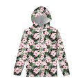 Pink Hibiscus Flower Camouflage Print Pullover Hoodie