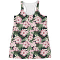 Pink Hibiscus Flower Camouflage Print Women's Racerback Tank Top