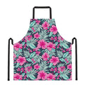 Pink Hibiscus Tropical Pattern Print Apron