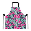 Pink Hibiscus Tropical Pattern Print Apron