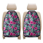 Pink Hibiscus Tropical Pattern Print Car Seat Organizers