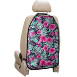 Pink Hibiscus Tropical Pattern Print Car Seat Organizers