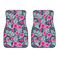 Pink Hibiscus Tropical Pattern Print Front Car Floor Mats