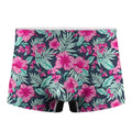 Pink Hibiscus Tropical Pattern Print Men's Boxer Briefs
