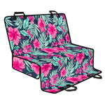 Pink Hibiscus Tropical Pattern Print Pet Car Back Seat Cover