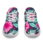 Pink Hibiscus Tropical Pattern Print Sport Shoes GearFrost