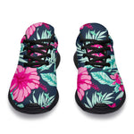 Pink Hibiscus Tropical Pattern Print Sport Shoes GearFrost