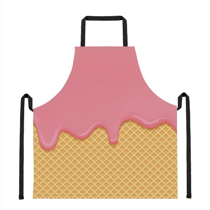 Pink Ice Cream Melted Print Apron