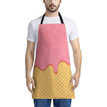 Pink Ice Cream Melted Print Apron