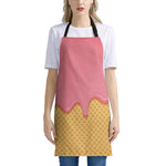 Pink Ice Cream Melted Print Apron