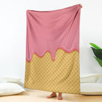 Pink Ice Cream Melted Print Blanket