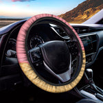 Pink Ice Cream Melted Print Car Steering Wheel Cover