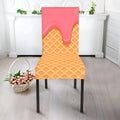 Pink Ice Cream Melted Print Dining Chair Slipcover