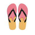 Pink Ice Cream Melted Print Flip Flops