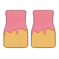 Pink Ice Cream Melted Print Front Car Floor Mats