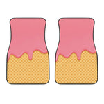 Pink Ice Cream Melted Print Front Car Floor Mats