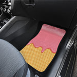 Pink Ice Cream Melted Print Front Car Floor Mats