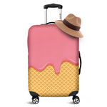 Pink Ice Cream Melted Print Luggage Cover