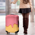 Pink Ice Cream Melted Print Luggage Cover