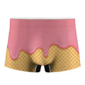Pink Ice Cream Melted Print Men's Boxer Briefs