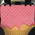 Pink Ice Cream Melted Print Pet Car Back Seat Cover