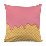 Pink Ice Cream Melted Print Pillow Cover