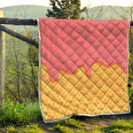 Pink Ice Cream Melted Print Quilt