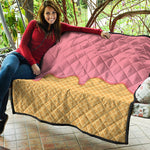 Pink Ice Cream Melted Print Quilt
