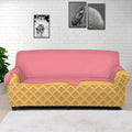 Pink Ice Cream Melted Print Sofa Cover