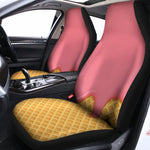 Pink Ice Cream Melted Print Universal Fit Car Seat Covers