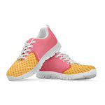 Pink Ice Cream Melted Print White Sneakers
